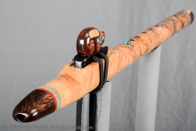 Black Oak Burl Native American Flute, Minor, Mid G-4, #K12F (1)